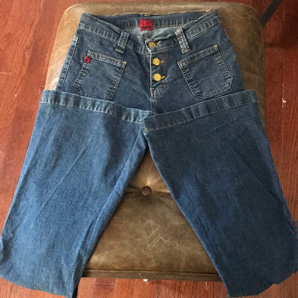 Vintage Flared Button Fly Pure 7 Jeans